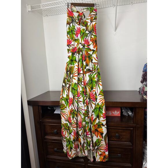 INC Tropical Print Halter Top Maxi Dress Size 2X - Picture 2 of 11